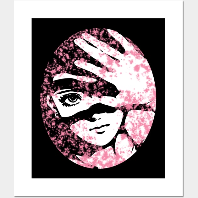 Punk Fashion Style Oval Pink Glowing Girl Wall Art by Punk Fashion